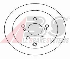 A.b.s. 16033 tarcza hamulc. toyota previa  90-00 tył, toyota supra (jza70_, ga70_, ma70)