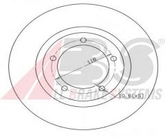 A.b.s. 16049 tarcza hamulc. daihatsu rocky  84-99, bertone freeclimber, daihatsu wildcat/rocky (f75)