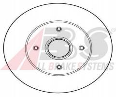 A.b.s. 16058 tarcza hamulc. renault 19  88-95 tył, renault 19 i (b/c53_)