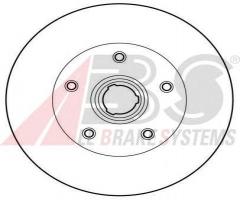A.b.s. 16081 tarcza hamulc. vw golf iii  91-96 tył, seat toledo i (1l), vw passat (3a2, 35i)