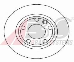 A.b.s. 16083 tarcza hamulc. vw t4  92-96 went., vw transporter iv autobus (70xb, 70xc, 7db, 7dw)