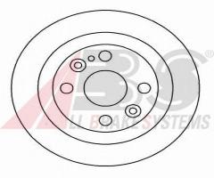 A.b.s. 16088 tarcza hamulc. mazda 323  89-94 tył, mazda 323 c iv (bg)