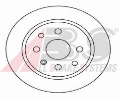 A.b.s. 16092 tarcza hamulc. opel calibra  89-98 tył, opel vectra a (86_, 87_)