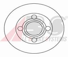 A.b.s. 16100 tarcza h-ca vw audi 80 b4 benzyna nie wentyl., audi 80 (8c, b4)
