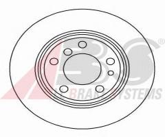 A.b.s. 16103 tarcza hamulc. bmw 7 e38  94-01 tył, bmw 8 (e31)
