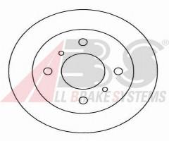 A.b.s. 16104 tarcza hamulc. nissan primera  90-99 tył, nissan primera (p10)