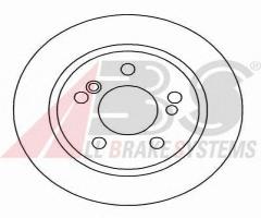 A.b.s. 16108 tarcza hamulc. mercedes r129 sl-klasa  89-98 tył, mercedes-benz 190 (w201)