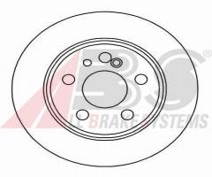A.b.s. 16112 tarcza hamulc. mercedes w140 s-klasa  91-98 tył, mercedes-benz klasa s (w140)