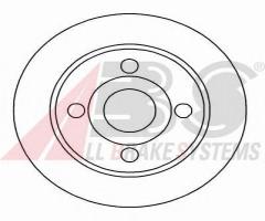 A.b.s. 16123 tarcza hamulc. volvo 440,460  88-97 tył, volvo 480 e