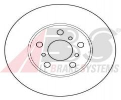 A.b.s. 16141 tarcza hamulc. toyota celica  90-94 przód, toyota celica coupe (at18_, st18_)
