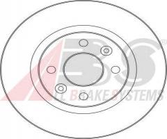 A.b.s. 16150 tarcza h-ca r-clio/r-19 kangoo +abs wentyl., dacia logan (ls_)