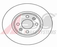 A.b.s. 16186 tarcza hamulc. citroen xantia  93-02, citroËn xantia (x1), peugeot 405 ii (4b)