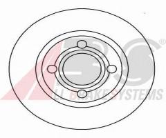 A.b.s. 16202 tarcza hamulc. audi 80  92-96 went., audi coupe (89, 8b)
