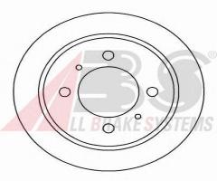 A.b.s. 16212 tarcza hamulc. nissan almera  95-97 tył, nissan sunny iii (n14)