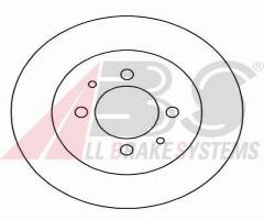 A.b.s. 16214 tarcza hamulc. renault laguna  93-01 tył, renault laguna i (b56_, 556_)