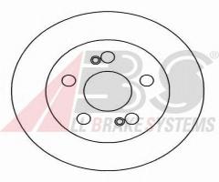 A.b.s. 16216 tarcza hamulc. renault scenic  00-03 rx4 tył, renault safrane i (b54_)
