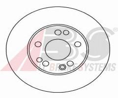 A.b.s. 16260 tarcza hamulc. mercedes w124  93-97 280e-400e, mercedes-benz klasa e (w124)