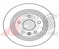 A.b.s. 16340 tarcza hamulc. bmw 5 e39  95-03 tył. went., alpina b10 (e39), bmw 5 (e39)
