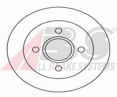 A.b.s. 16375 tarcza hamulc. ford focus  98-04 tył, ford sierra hatchback (gbc, gbg)