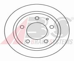 A.b.s. 16455 tarcza hamulc. mazda 323f  94-98 tył, mazda 323 f v (ba)