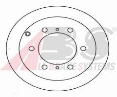 A.b.s. 16471 tarcza hamulc. mitsubishi pajero  90-00 tył