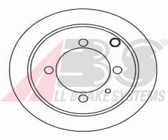 A.b.s. 16472 tarcza hamulc. mitsubishi galant  92-03 tył, mitsubishi space runner (n1_w, n2_w)