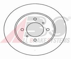 A.b.s. 16473 tarcza hamulc. mitsubishi lancer  03- przód, mitsubishi lancer iv (c6_a, c7_a)
