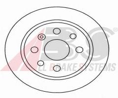 A.b.s. 16488 tarcza hamulc. opel vectra b  95-99 tył, opel vectra b hatchback (38_)