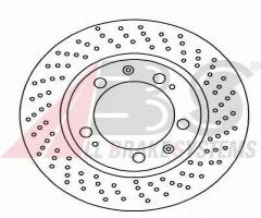 A.b.s. 16491 tarcza hamulc. porsche 911 (993)  93-97 prawy przó, porsche 911 (993)