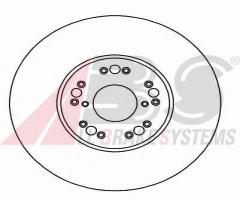 A.b.s. 16493 tarcza hamulc. lexus gs300  93-, lexus ls (ucf10)