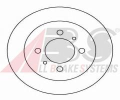 A.b.s. 16499 tarcza hamulc. nissan almera  98-00 tył (+abs), nissan sunny iii hatchback (n14)