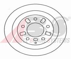 A.b.s. 16523 tarcza hamulc. mazda xedos 9  94-00 tył, mazda xedos 9 (ta)