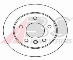 A.b.s. 16535 tarcza hamulc. bmw z3 e367  95-02 tył, bmw z3 (e36)