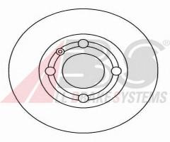 A.b.s. 16542 tarcza hamulc. vw polo  94-95 1,0      *239, seat arosa (6h), vw polo (6n1)
