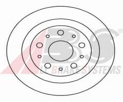 A.b.s. 16583 tarcza hamulc. alfa romeo 166  98-07 tył, alfa romeo 166 (936), lancia kappa (838a)