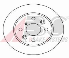 A.b.s. 16592 tarcza hamulc. kia shuma  97-01, kia sephia sedan (fa)