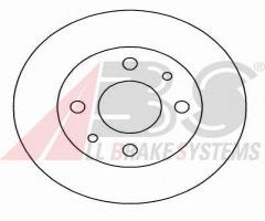 A.b.s. 16595 tarcza hamulc. nissan almera  95-00 1,4 benz., nissan almera i hatchback (n15)