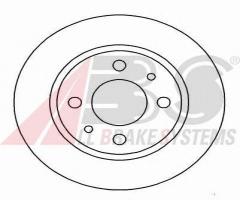 A.b.s. 16596 tarcza hamulc. nissan almera  95-00 1.6i-2,0d, nissan almera i hatchback (n15)