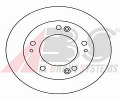 A.b.s. 16604 tarcza hamulc. kia sportage  94-04 przód, kia sportage (k00)