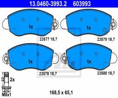 Ate 13.0460-3993 klocki hamulcowe ford transit 00- z akustycznym czujnikiem zużycia