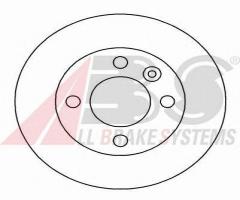 A.b.s. 16627 tarcza hamulc. skoda felicia  94-00, skoda favorit (781), vw caddy ii pick-up (9u7)