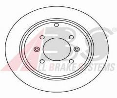 A.b.s. 16647 tarcza hamulc. peugeot 406  95-04 tył, peugeot 406 (8b)