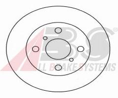 A.b.s. 16652 tarcza hamulc. toyota starlet  90-99, toyota paseo coupe (el54)