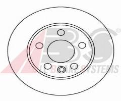 A.b.s. 16659 tarcza hamulc. vw t4  96-03 tył, vw transporter iv autobus (70xb, 70xc, 7db, 7dw)