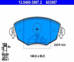 Ate 13.0460-3987 klocki hamulcowe ford mondeo iii 00-07, ford mondeo iii kombi (bwy)