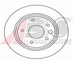 A.b.s. 16999 tarcza hamulc. jaguar xj6  94-03 tył, daimler daimler xj (x30_), jaguar xf (_j05_, cc9)