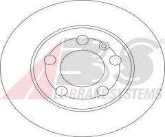 A.b.s. 17009 tarcza hamulc. vw golf iv  98-03 tył 4motion, audi tt (8n3), skoda octavia combi (1u5)
