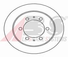 A.b.s. 17016 tarcza hamulc. daewoo musso  99- tył, daewoo korando cabrio (kj), ssangyong musso (fj)