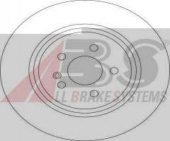 A.b.s. 17052 tarcza hamulc. mercedes w163 ml-klasa  00-05 tył, mercedes-benz klasa m (w163)