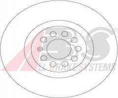 A.b.s. 17058 tarcza hamulc. vw bora  98-04 2,3v5 - 2,8v6, audi tt (8n3), seat leon (1m1)